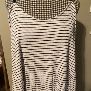 TORRID Blue white striped bra strap tank top SZ 0